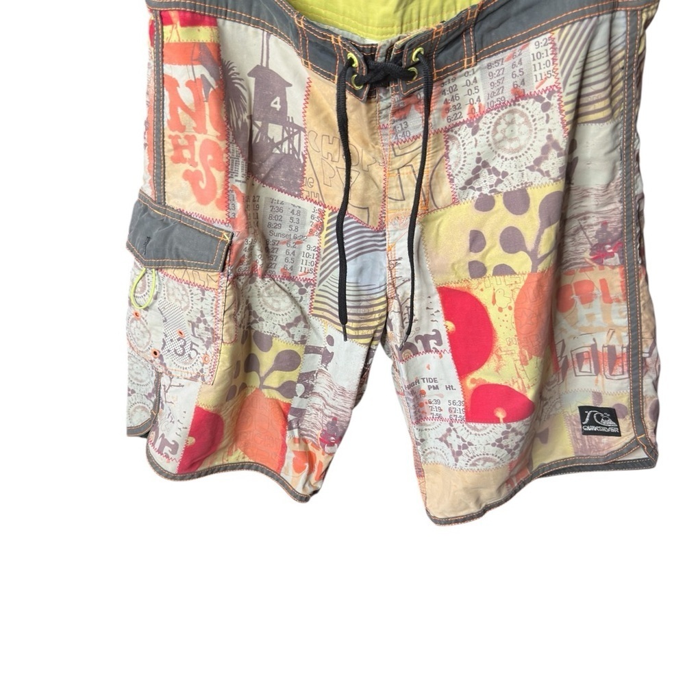 Vintage Quiksilver 32 Cotton Retro Surf Board Shorts